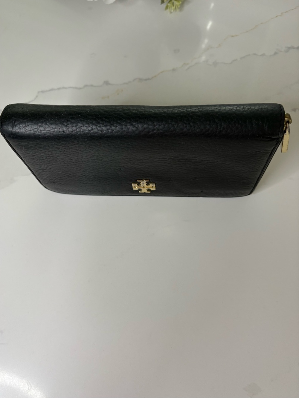 TORY BURCH Peppled Leather Wallet, Black - Picture 7 of 9